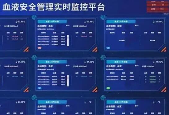 血液存儲監(jiān)控-血液實(shí)時狀態(tài)及實(shí)時溫度