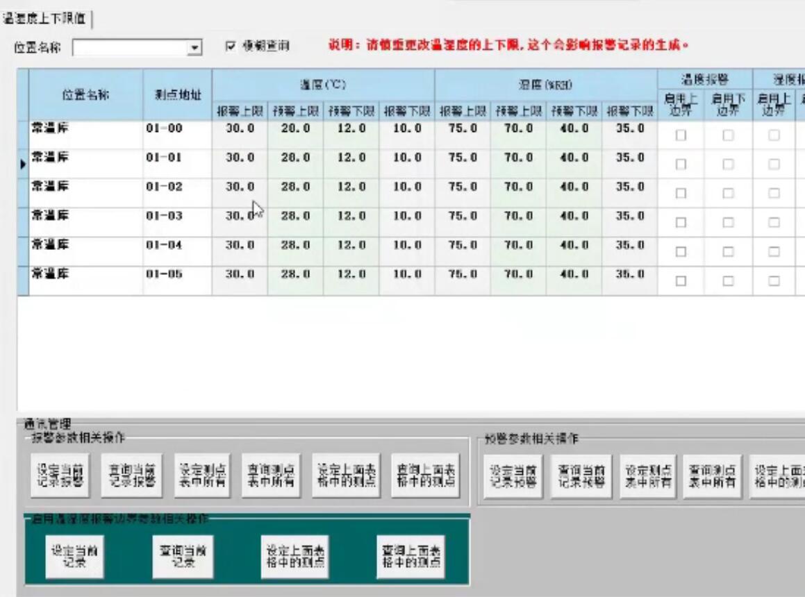 溫濕度監(jiān)測(cè)系統(tǒng)修改報(bào)警上下限